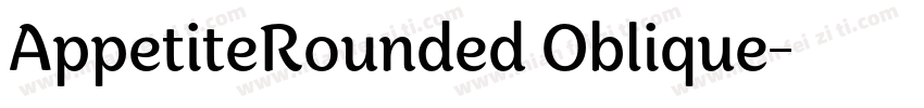 AppetiteRounded Oblique字体转换